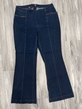 INC International Concepts Dark Blue High-Rise Flare Jeans